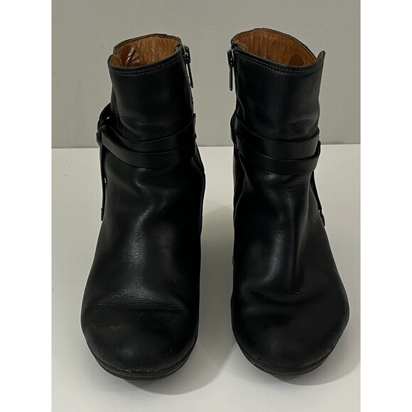 Pikolinos Verona Women 40 Black Leather Mid-Calf Zip Boots Ankle Heels Boho - Picture 3 of 13